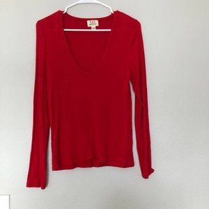 Red Long Sleeve Tee